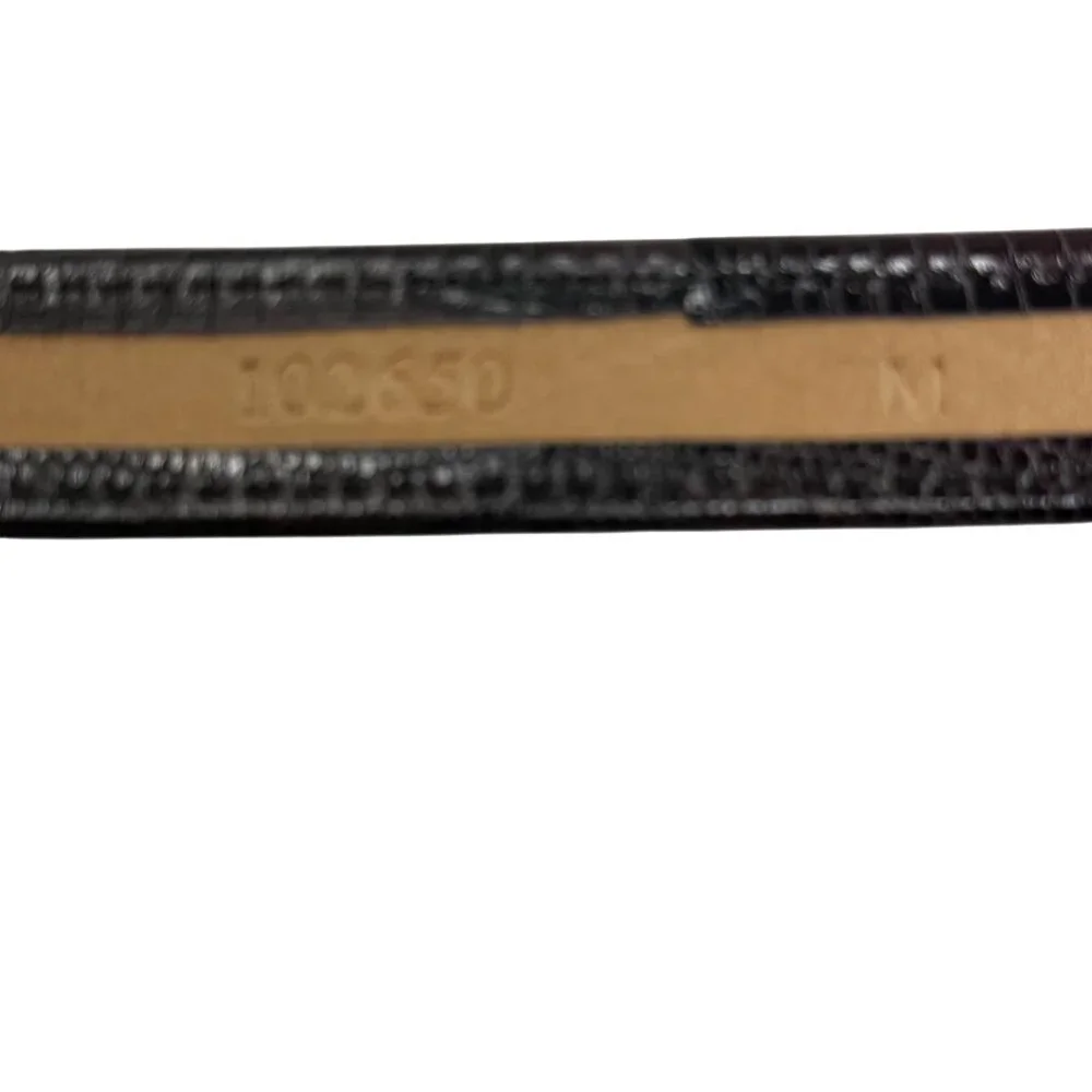 Ann Taylor Leather Belt Womens Medium Calf Hair Leopard Print Gold Tone Thin